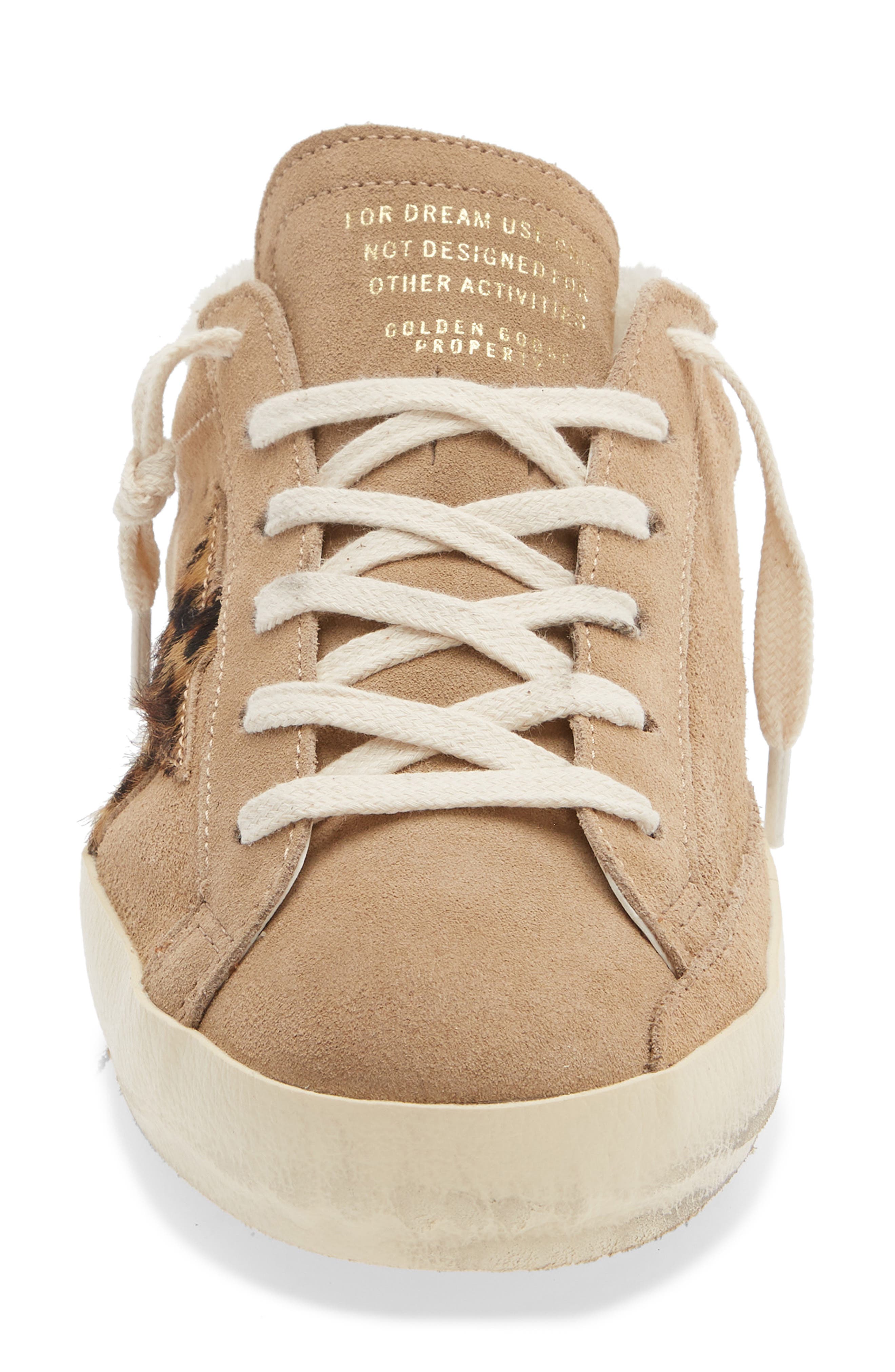 Superstar Genuine Shearling Mule, Alternate, color, WARM BEIGE/ LEO