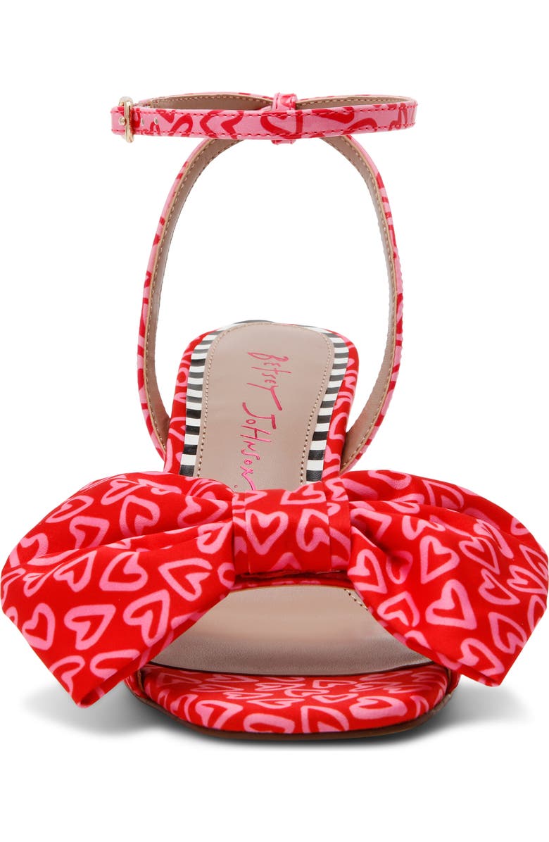 Betsey Johnson Kendal Ankle Strap Sandal, Alternate, color, Red Multi