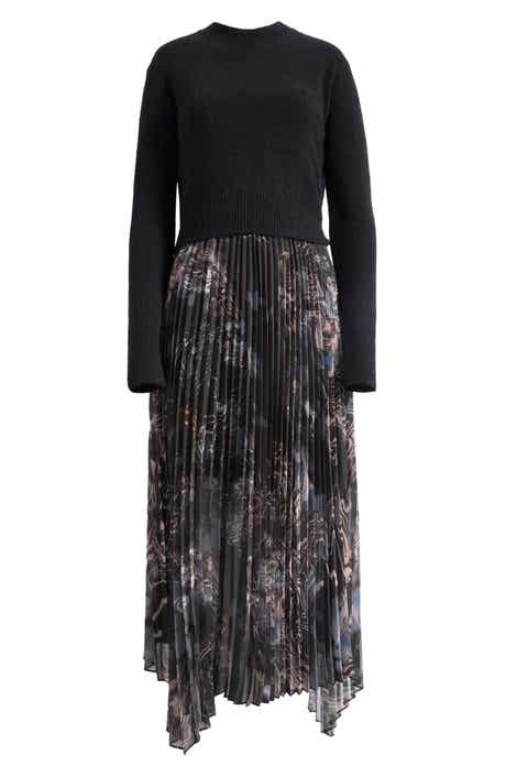 AllSaints Donatella Long Sleeve 2-in-1 Sweater & Dress Set