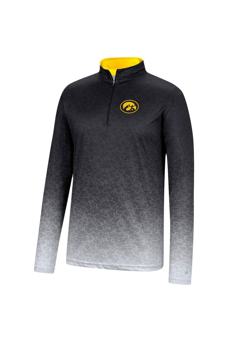 Men's Colosseum Black Iowa Hawkeyes Walter Quarter-Zip Windshirt, Alternate, color, Black