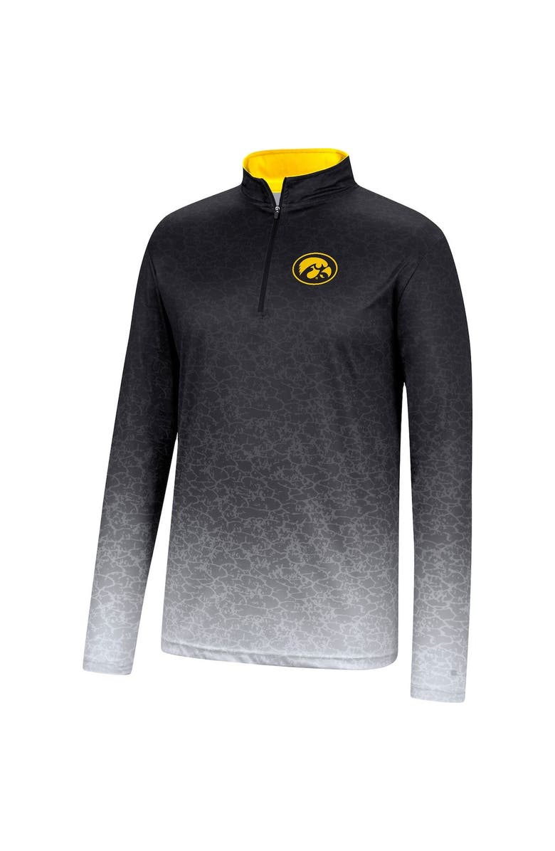 COLOSSEUM Men's Colosseum Black Iowa Hawkeyes Walter Quarter-Zip Windshirt, Alternate, color,