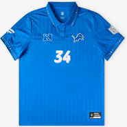 FANATICS Youth Fanatics Blue Detroit Lions Football x Football Collared Fan Top