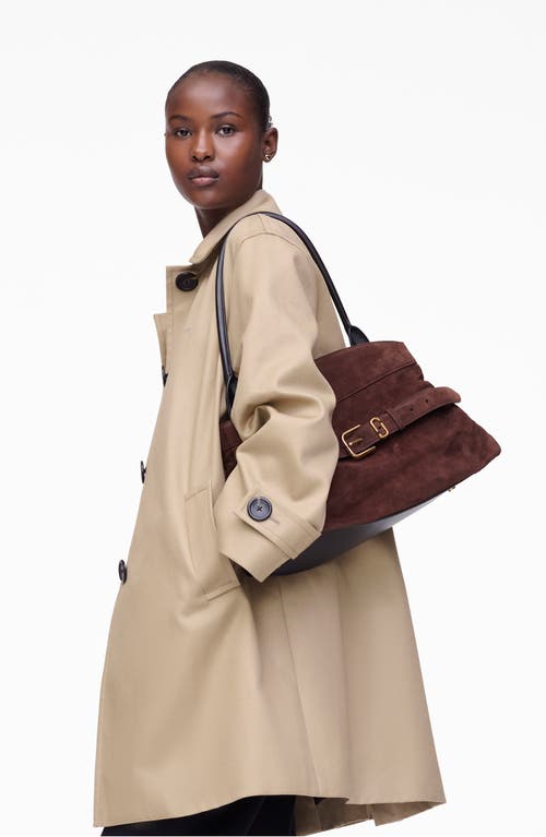 Marc Jacobs The Satchel Suede Shoulder Bag In Brown