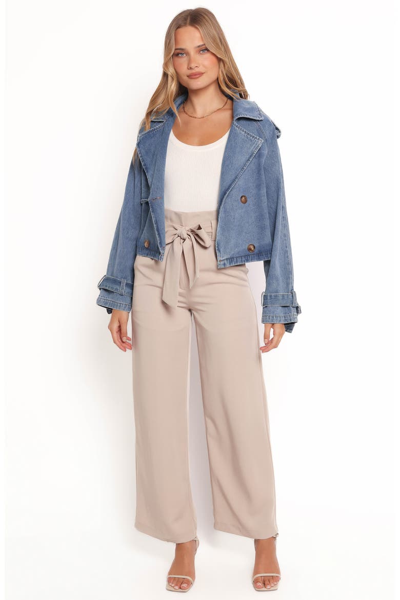 Westwood Double Breasted Crop Denim Jacket, Alternate, color, DENIM