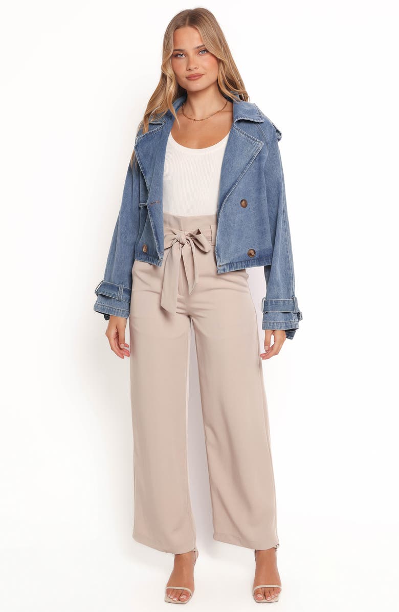 Petal & Pup Westwood Double Breasted Crop Denim Jacket, Alternate, color, Denim