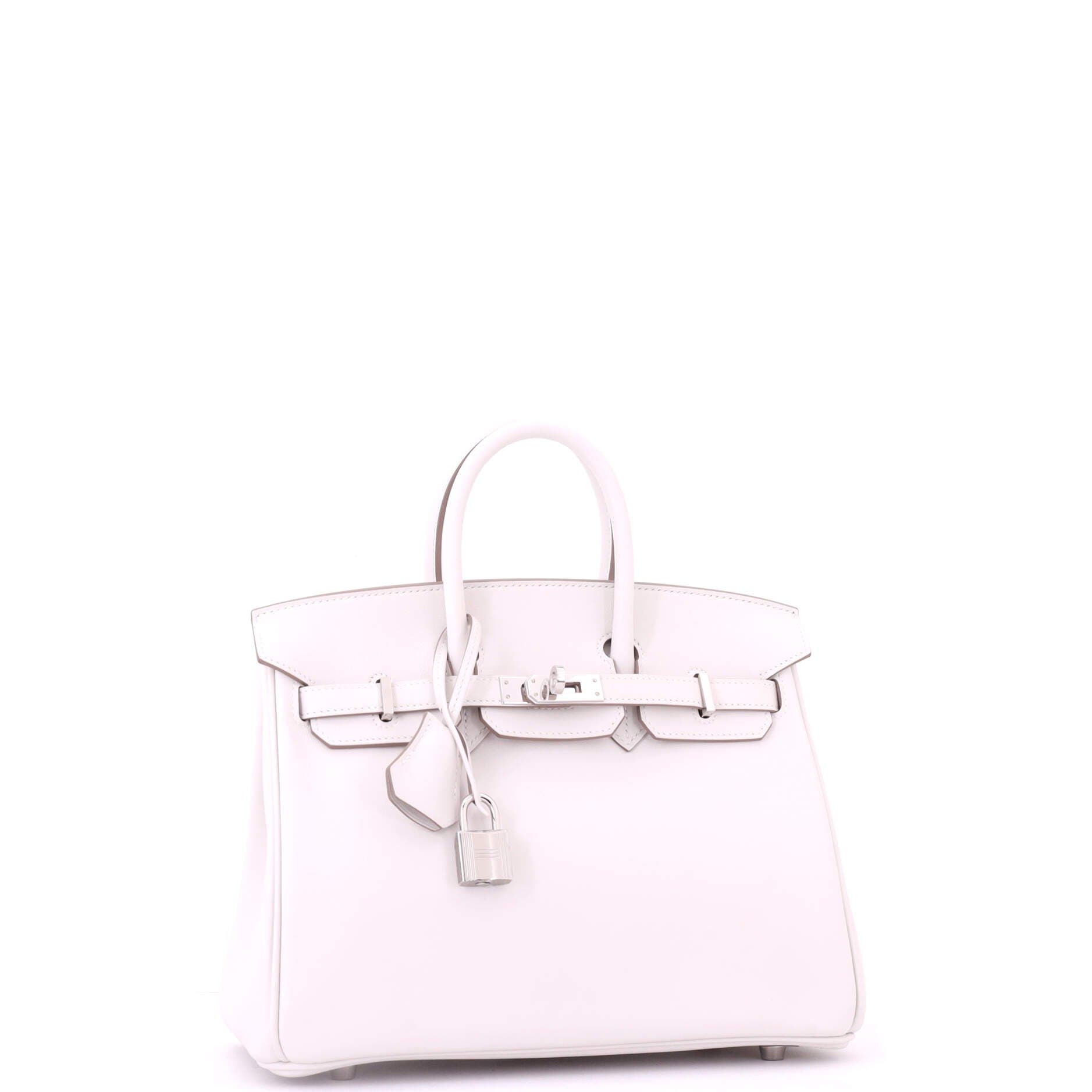 Pre-Owned Hermes Birkin Handbag Grey Swift with Palladium Hardware 25, Alternate, color, Gris Pale