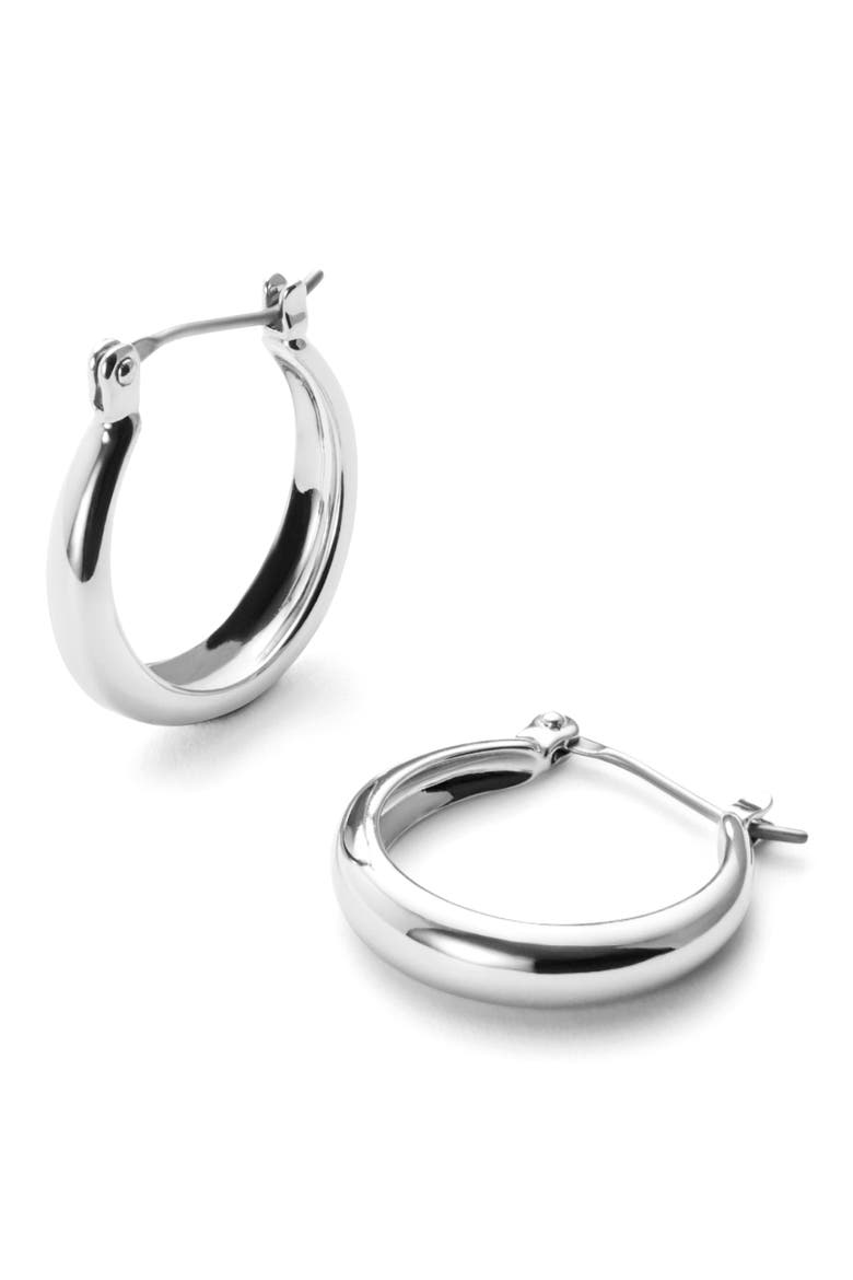 Endless Hoop Earrings, Main, color, SILVER