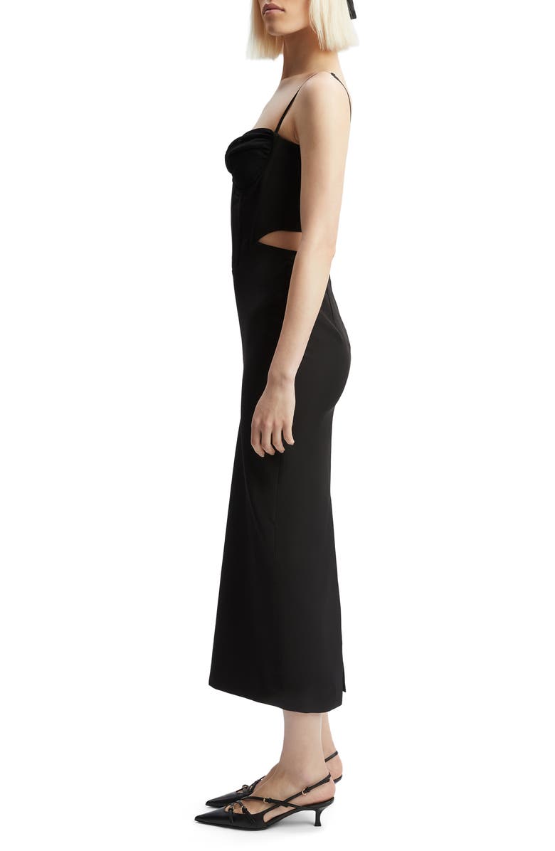 Bardot Martini Corset Cutout Midi Dress, Alternate, color,