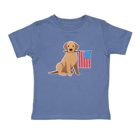 Patriotic Pup Patch Short Sleeve T-Shirt (Baby)