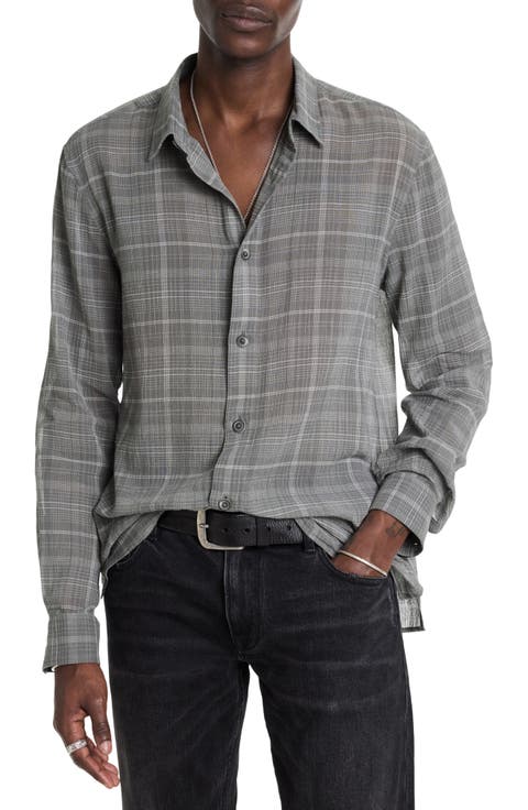 Plaid Button-Up Overshirt