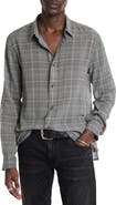 John Varvatos Plaid Button-Up Overshirt