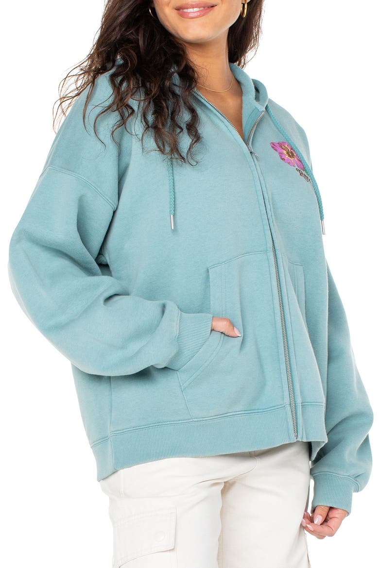 Lineup Graphic Zip-Up Hoodie, Alternate, color, MINERAL BL