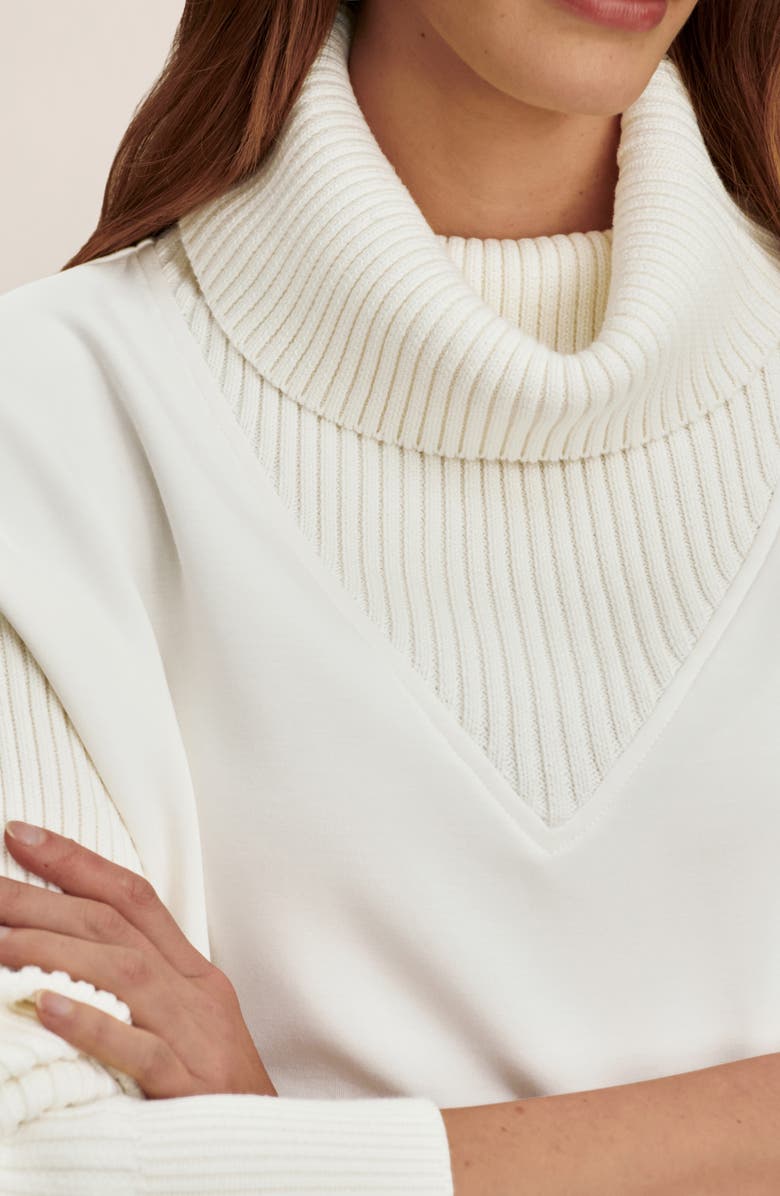 Varley Hannah Cowl Neck Sweatshirt, Alternate, color, Egret