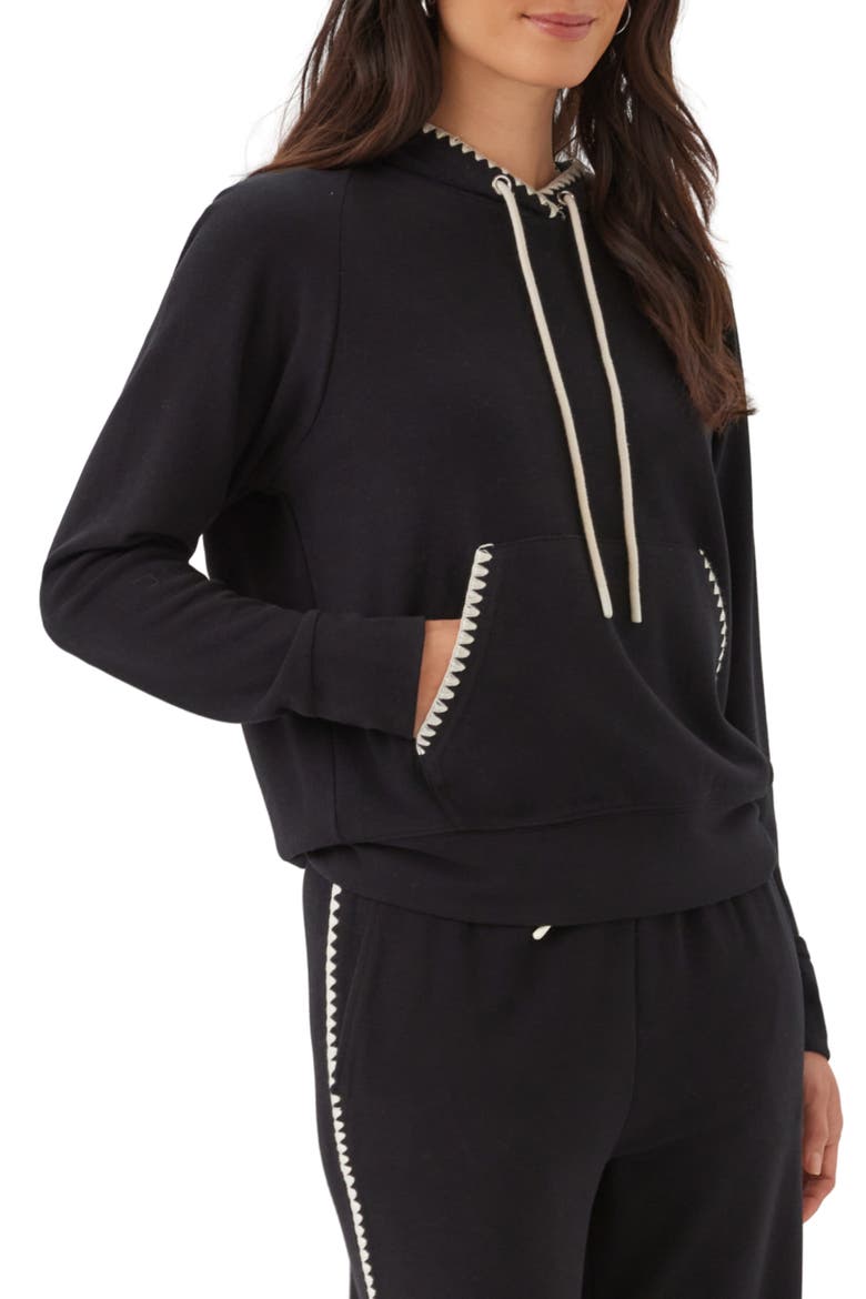 Edge Stitch Hoodie, Alternate, color, BLACK