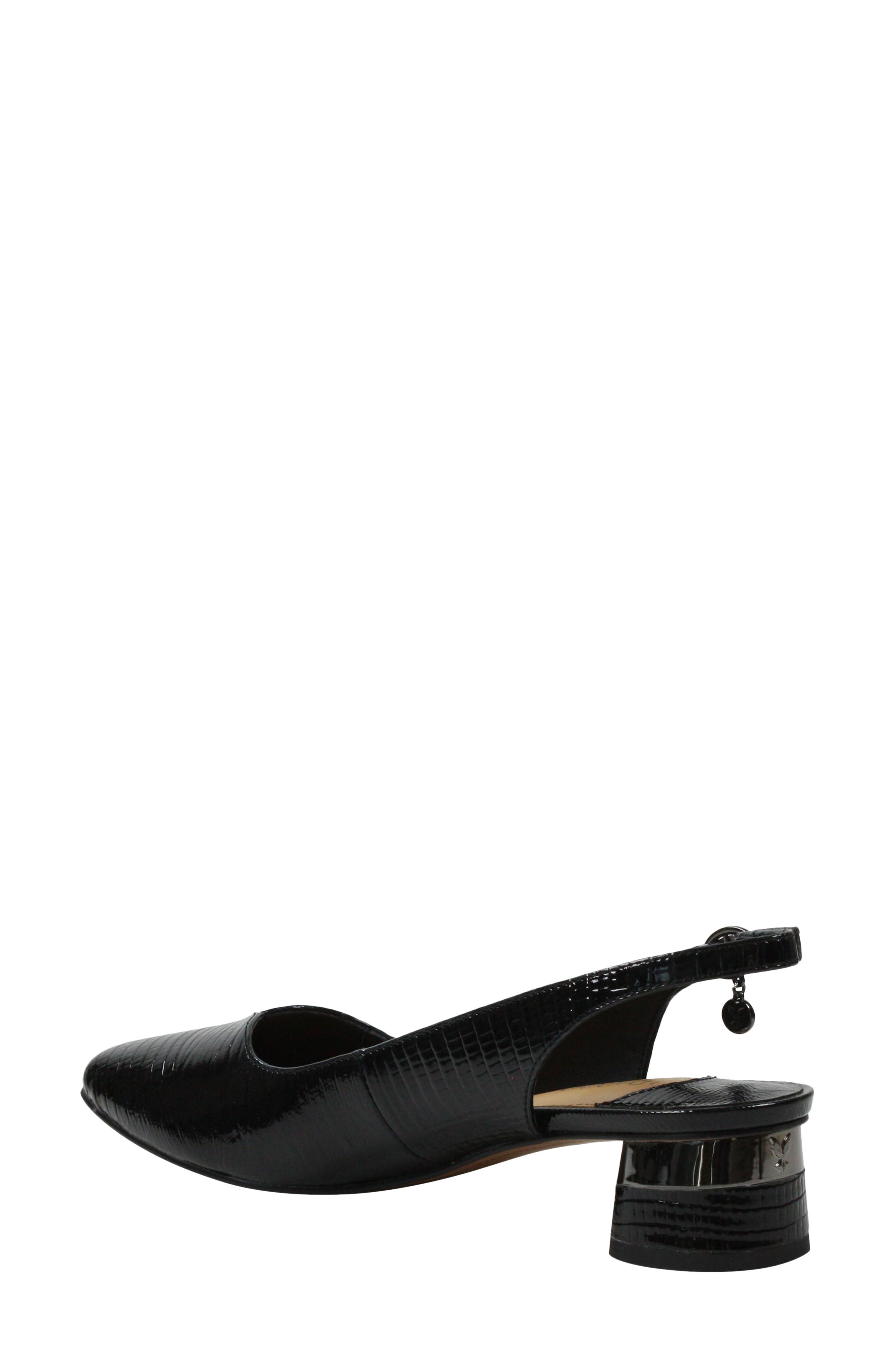 J. Reneé Taveta Slingback Pump, Alternate, color, Black Lizard Print