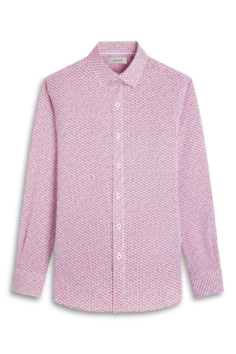 Julian OoohCotton® Abstract Button-Up Shirt, Alternate, color, CHILI
