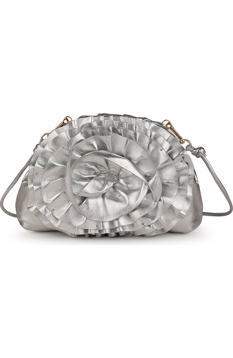 Rafe New York Aya Frame Clutch, Alternate, color, Silver