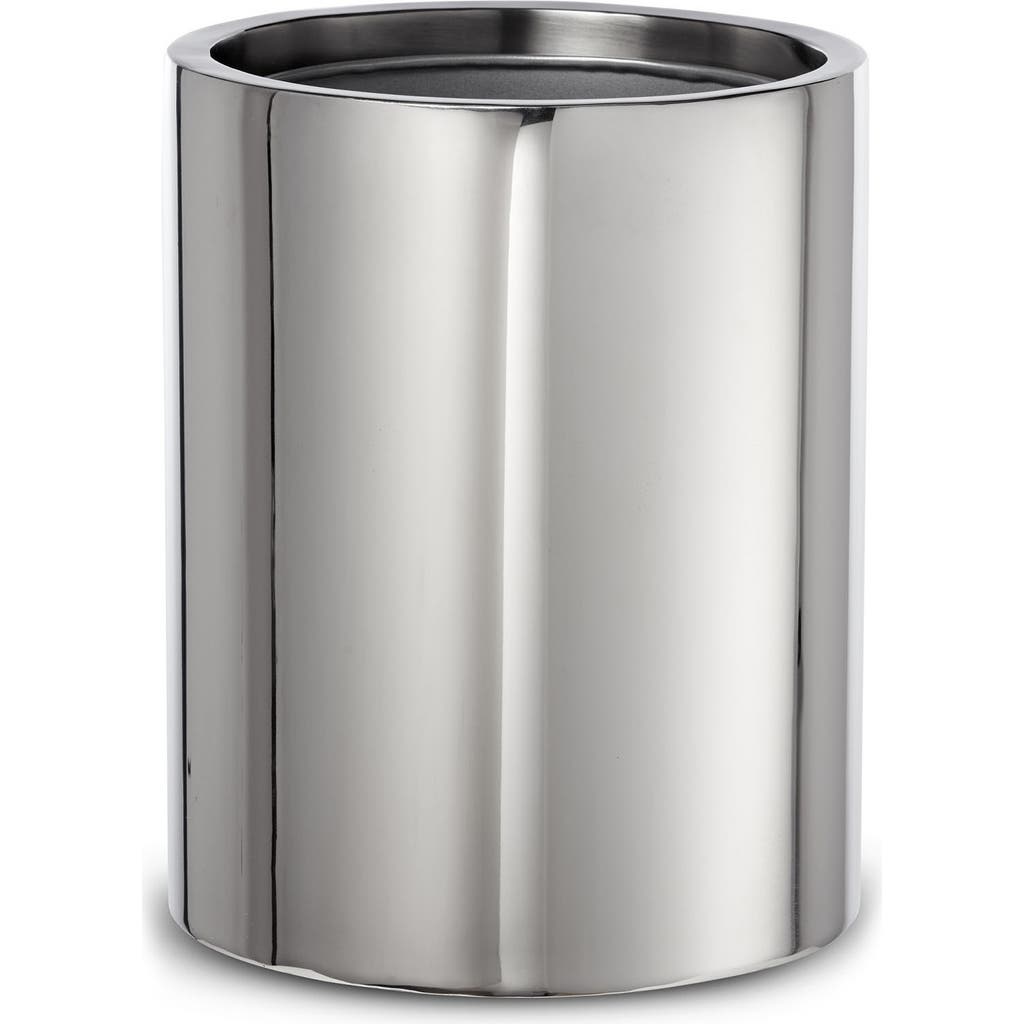 Roselli Trading Company Stainless Steel Wastebasket In Silver