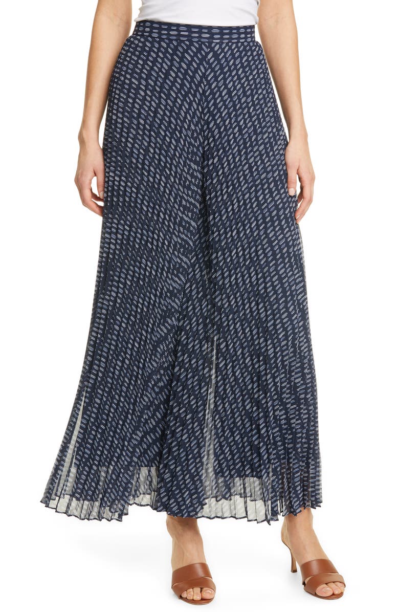 Club Monaco Jessyn Pleated Chiffon Pants, Main, color, 