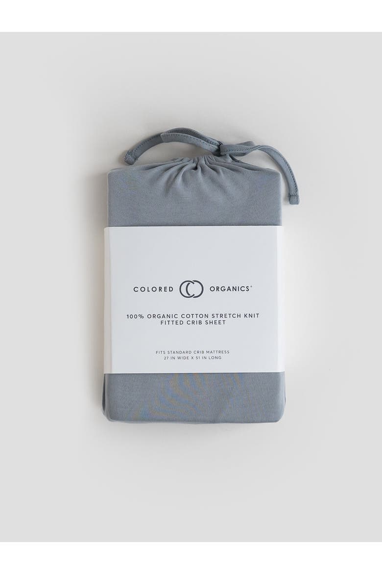 Organic Fitted Crib Sheet, Main, color, Mist