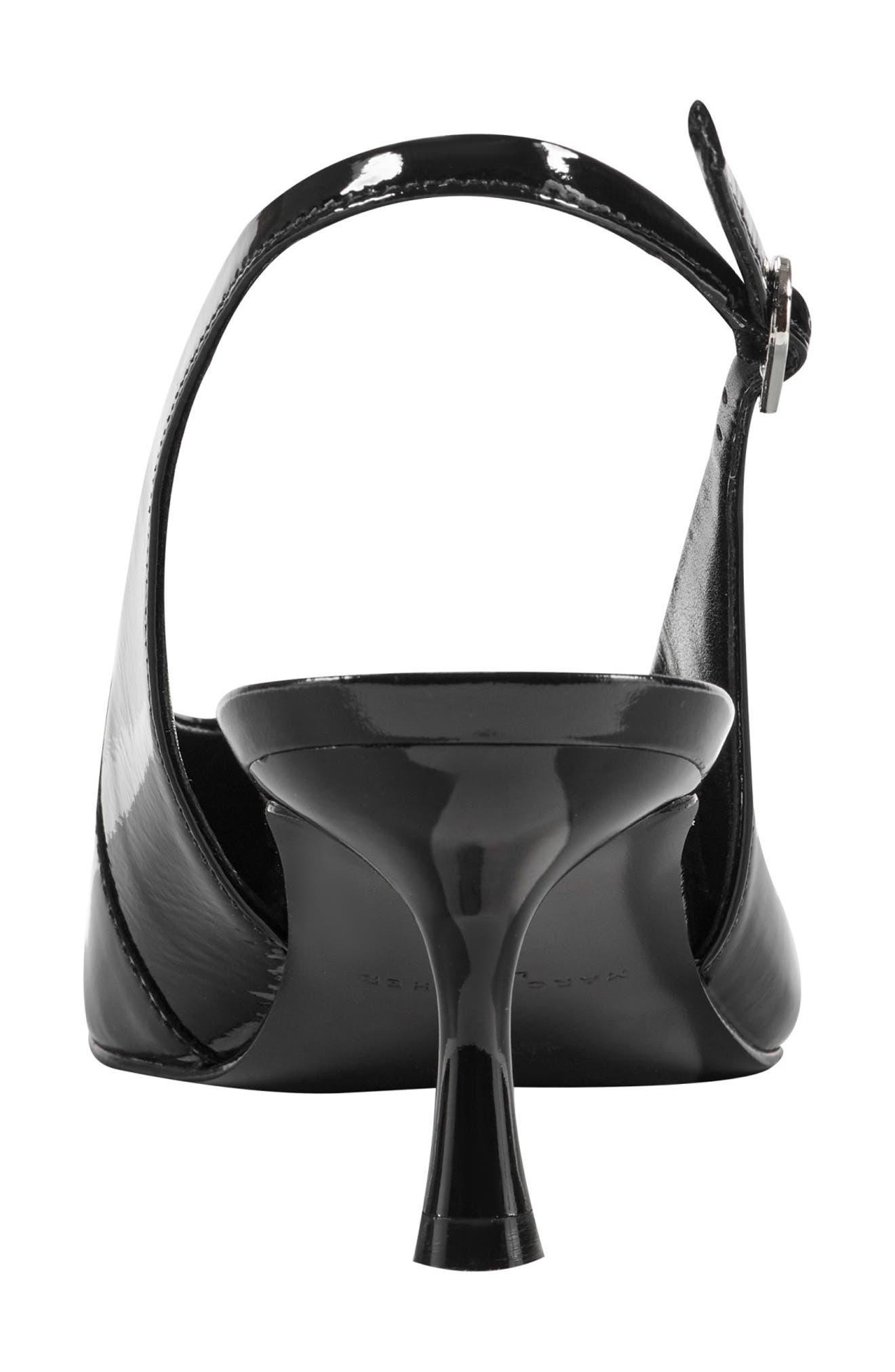 Marc Fisher LTD Reynna Pointed Toe Slingback Pump, Alternate, color, Black Patent