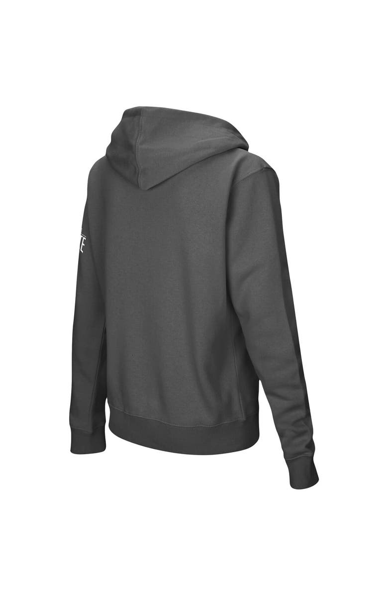 COLOSSEUM Women's Charcoal Ohio State Buckeyes Arched Name Full-Zip Hoodie, Alternate, color, Charcoal