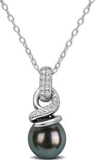 DELMAR Cultured Tahitian Pearl Pendant Necklace