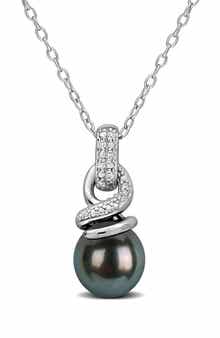 DELMAR Cultured Tahitian Pearl Pendant Necklace