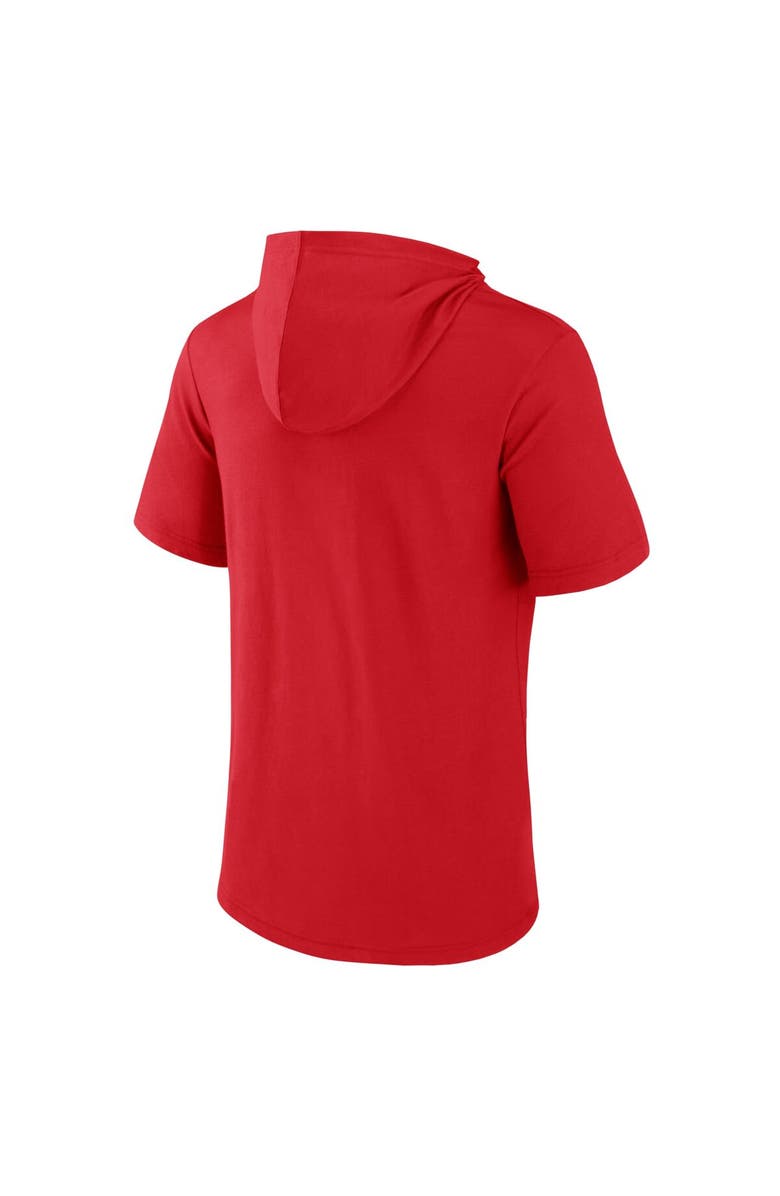 FANATICS Men's Fanatics Branded Red St. Louis Cardinals Iconic Rebel Short Sleeve Pullover Hoodie, Alternate, color, Red