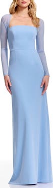 Dress the Population Maxwell Square Neck Long Sleeve Gown