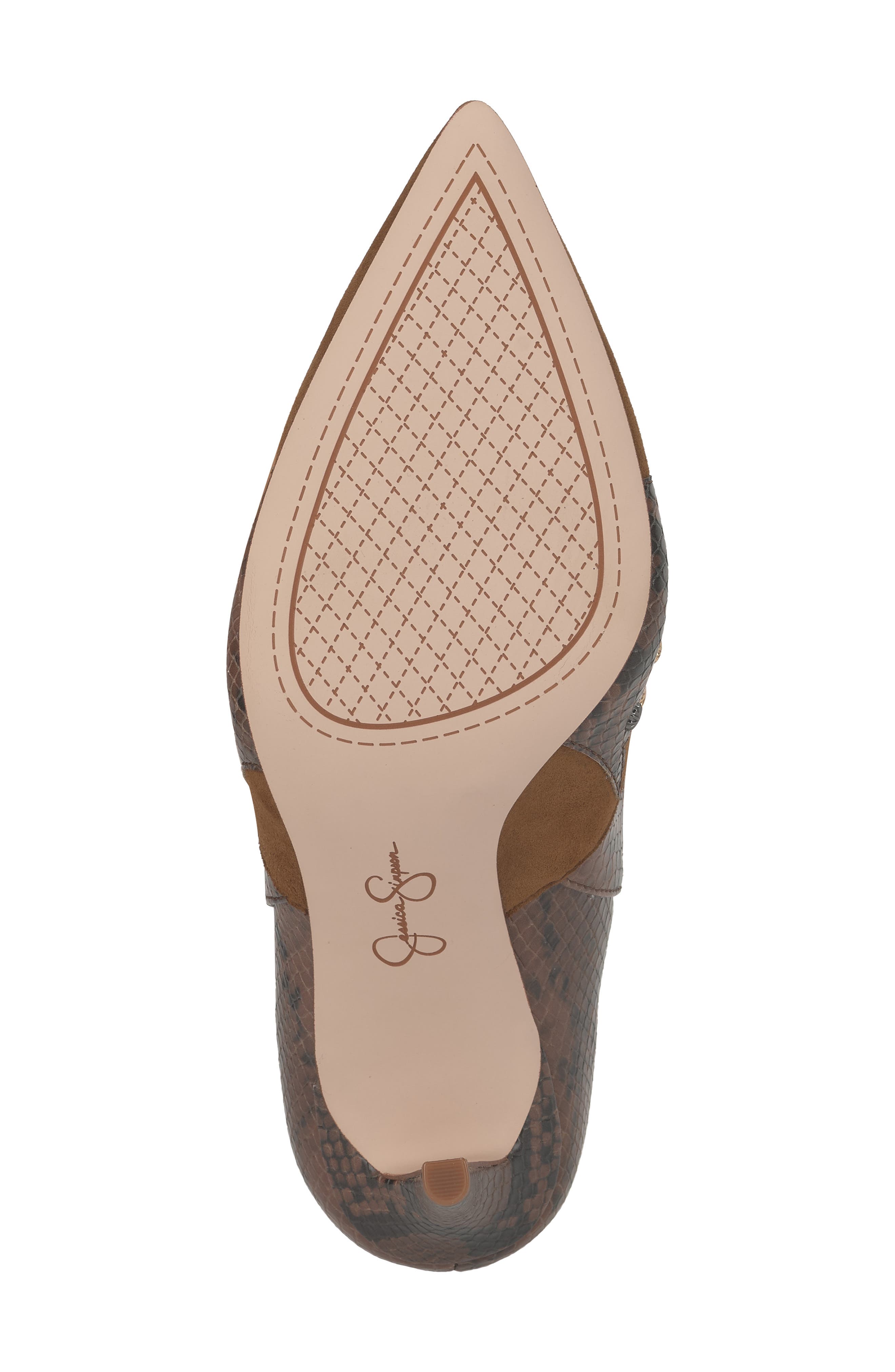 Jessica Simpson Palieve 4 Snakeskin Embossed Bootie, Alternate, color, Light Hickory