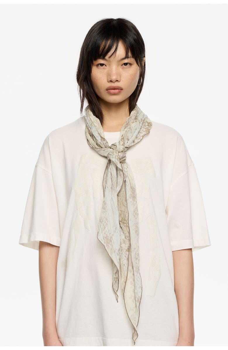 Bimba y Lola Snake Print Scarf, Alternate, color, Snake Taupe