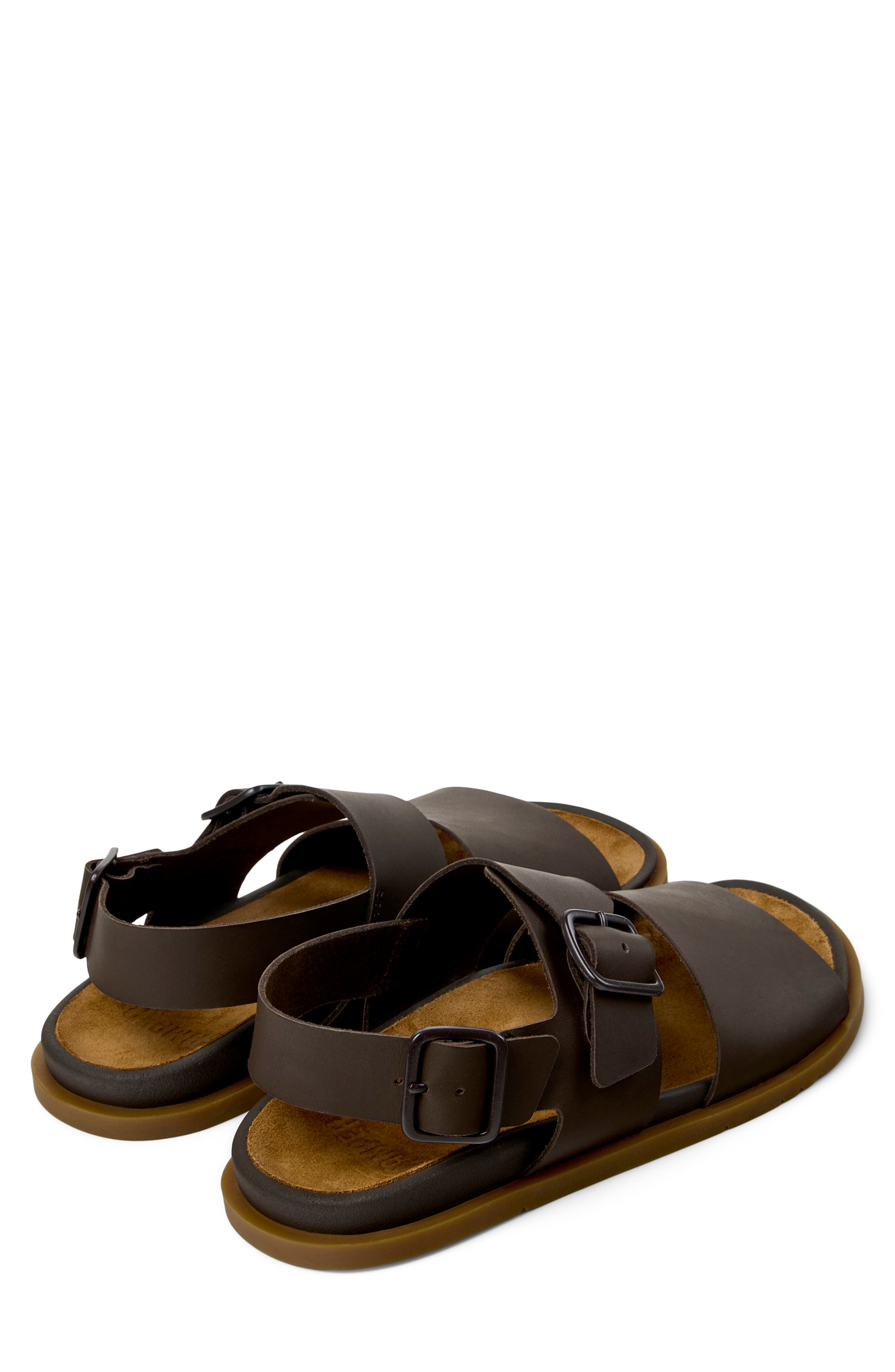 Camper Lluc Two Strap Sandal, Alternate, color, Medium Brown