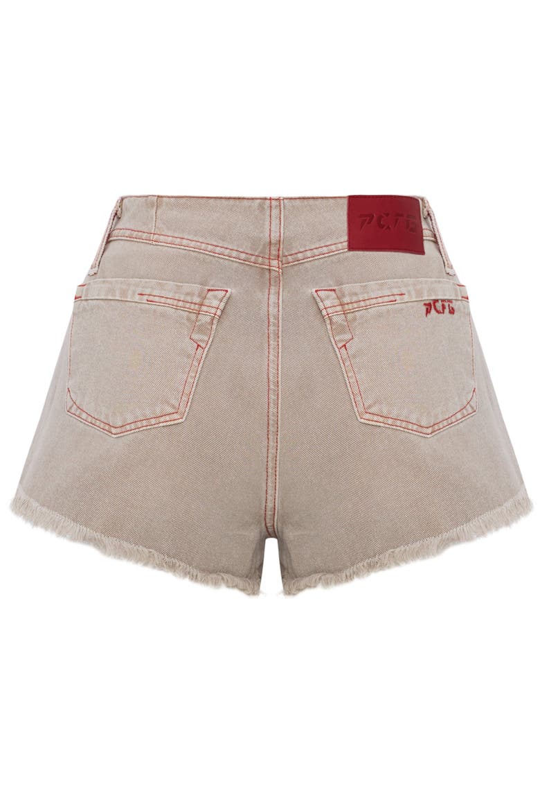 Pure Cotton Faded Super Mini Short, Alternate, color, BEIGE