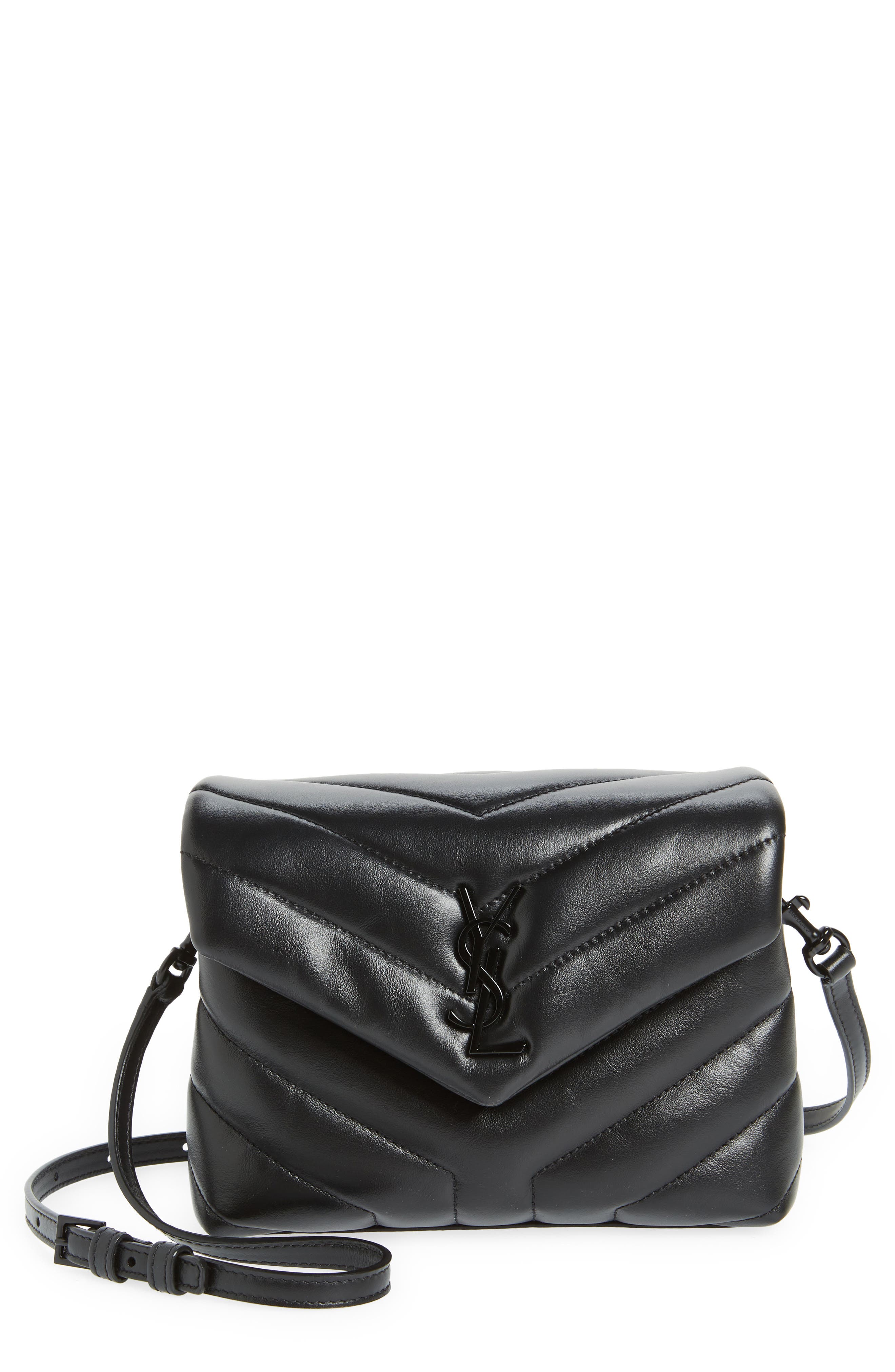 Toy Loulou Leather Crossbody Bag, Main, color, 1000 NERO