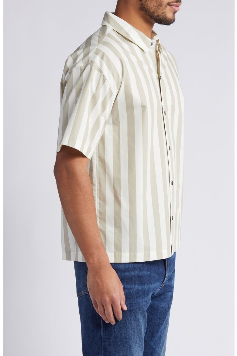 Stripe Camp Shirt, Alternate, color, SMOKE BEIGE STRIPE