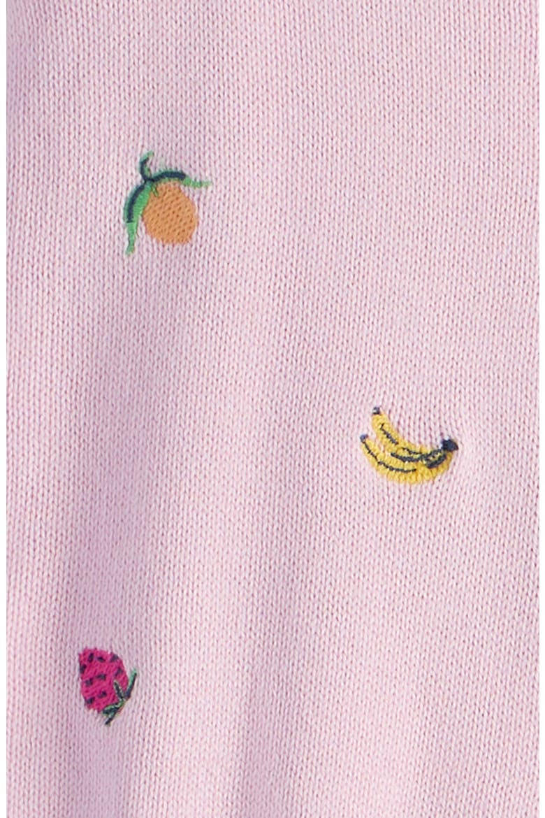 Embroidered Cotton Sweater Romper, Alternate, color, PINK OPAL FRUIT