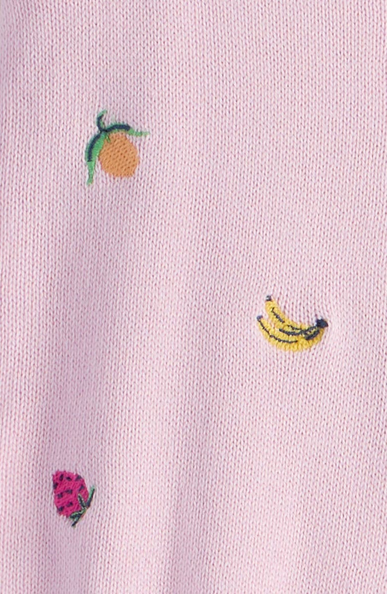 Tucker + Tate Embroidered Cotton Sweater Romper, Alternate, color, Pink Opal Fruit