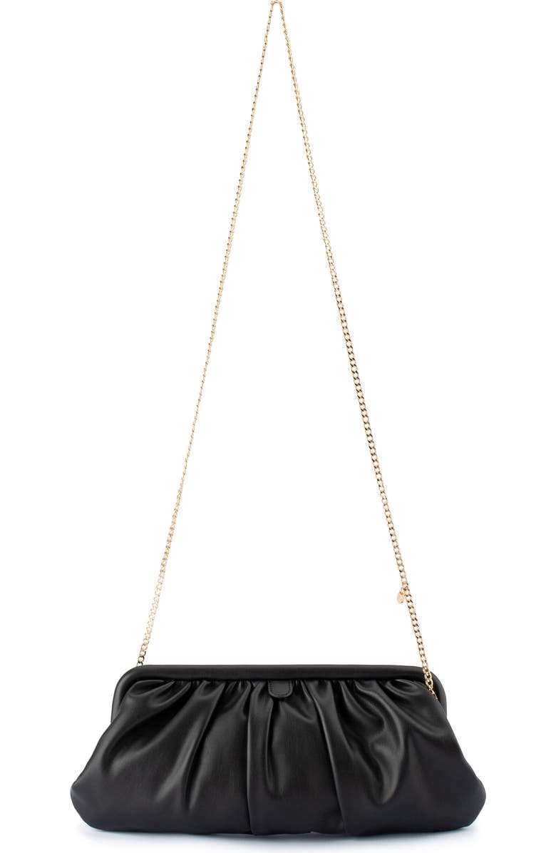 Olga Berg Catherine Frame Clutch, Alternate, color, Black