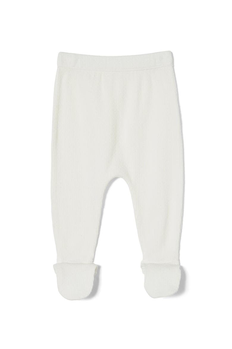 Organic Pointelle Legging, Alternate, color, Milk