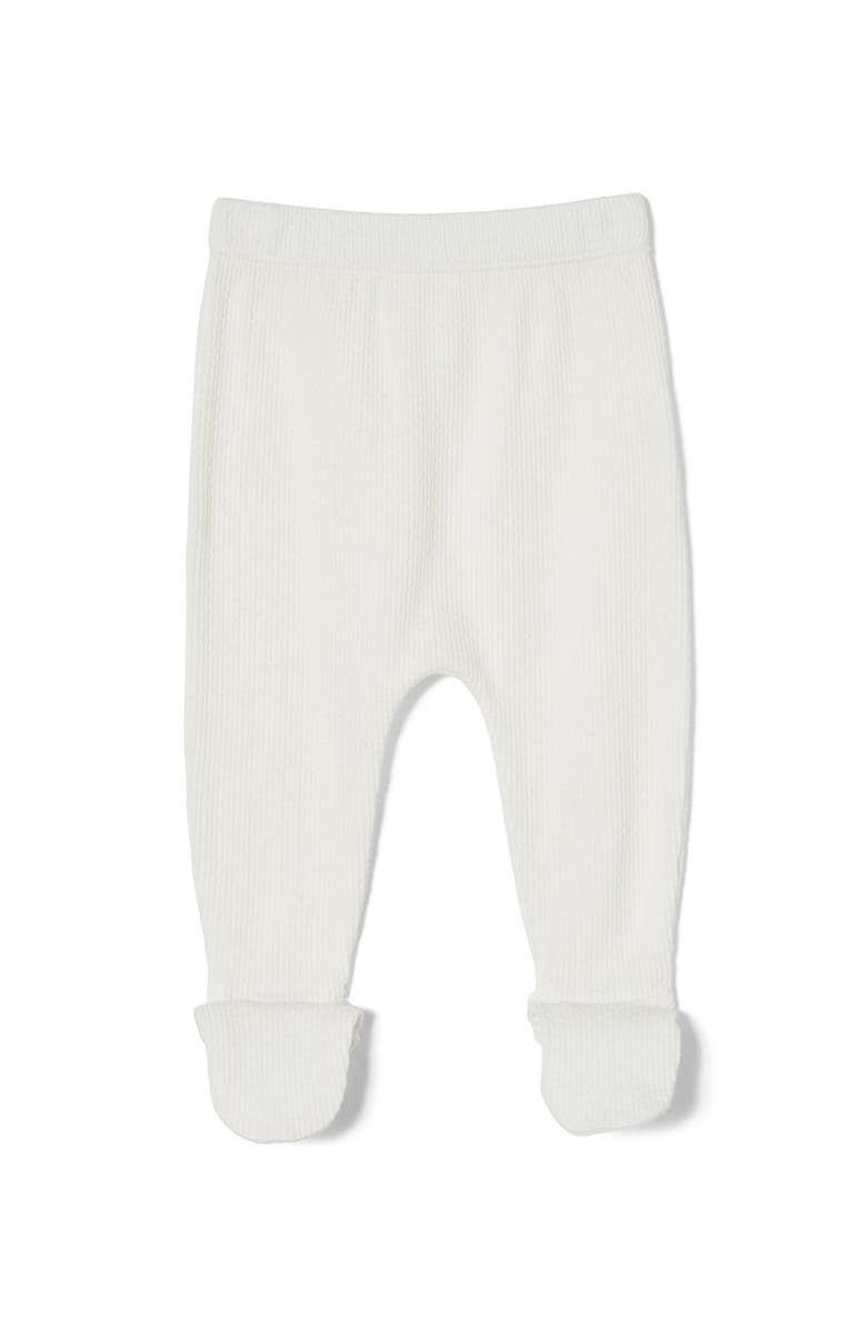 Cotton On Kids Organic Pointelle Legging, Alternate, color, Milk