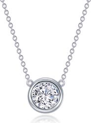 Lafonn Simulated Diamond Solitaire Pendant Necklace