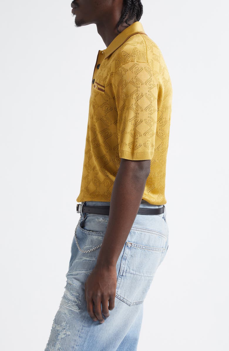 AMIRI MA Quad Tipped Pointelle Polo, Alternate, color, 