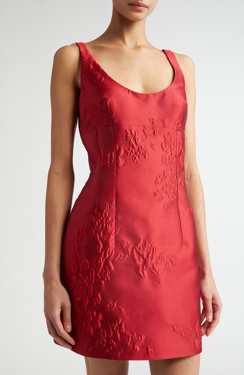 Emilia Wickstead Einna Rose Jacquard Minidress, Alternate, color,