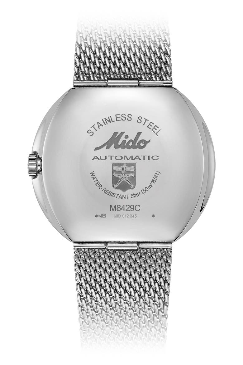 Commander 1959 Automatic Mesh Strap Watch, 37mm, Alternate, color, PINK