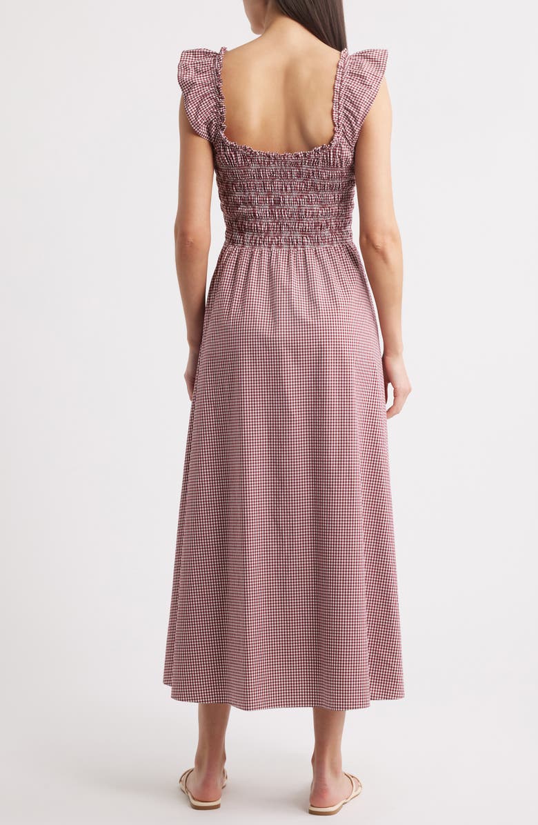 Faithfull the Brand Eudora Gingham Smocked Stretch Cotton Sundress, Alternate, color,