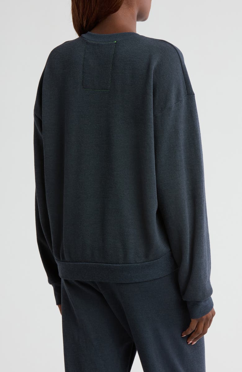 Aviator Nation Glitter Heart Fleece Sweatshirt, Alternate, color,