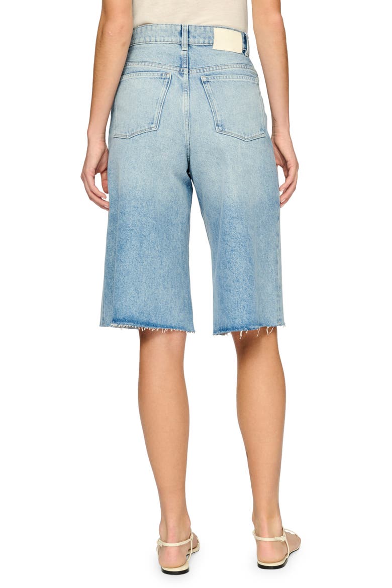 Lucila High Waist Cutoff Bermuda Denim Shorts, Alternate, color, CLEAR SKY VINTAGE