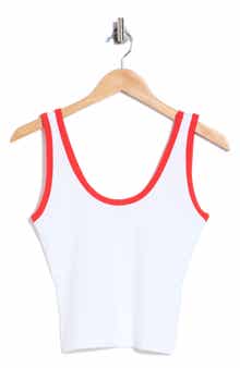 Good American Stretch Cotton Crop Ringer Tank