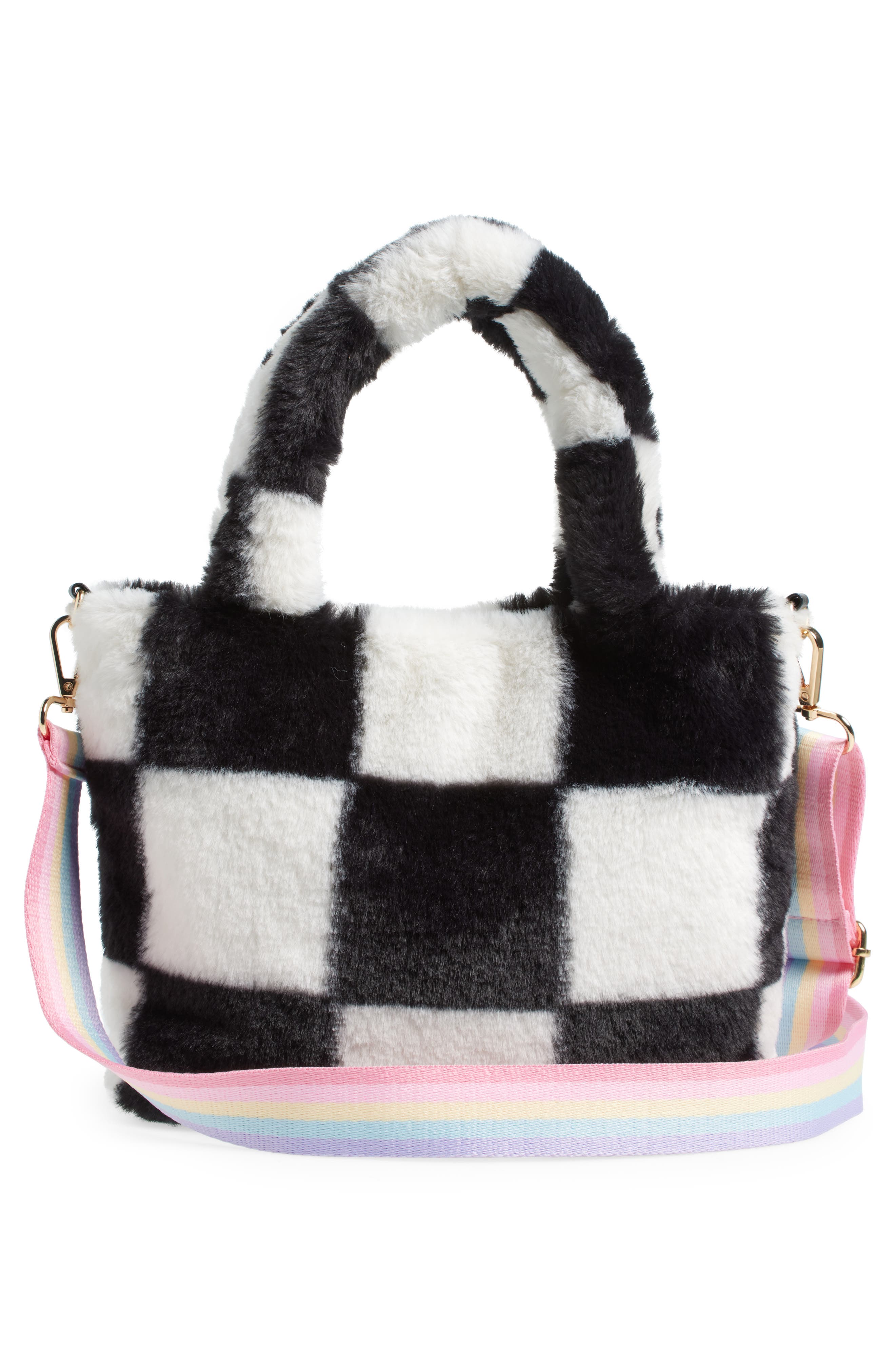 Ruby & Ry Kids' Faux Fur Tote Bag, Alternate, color, 